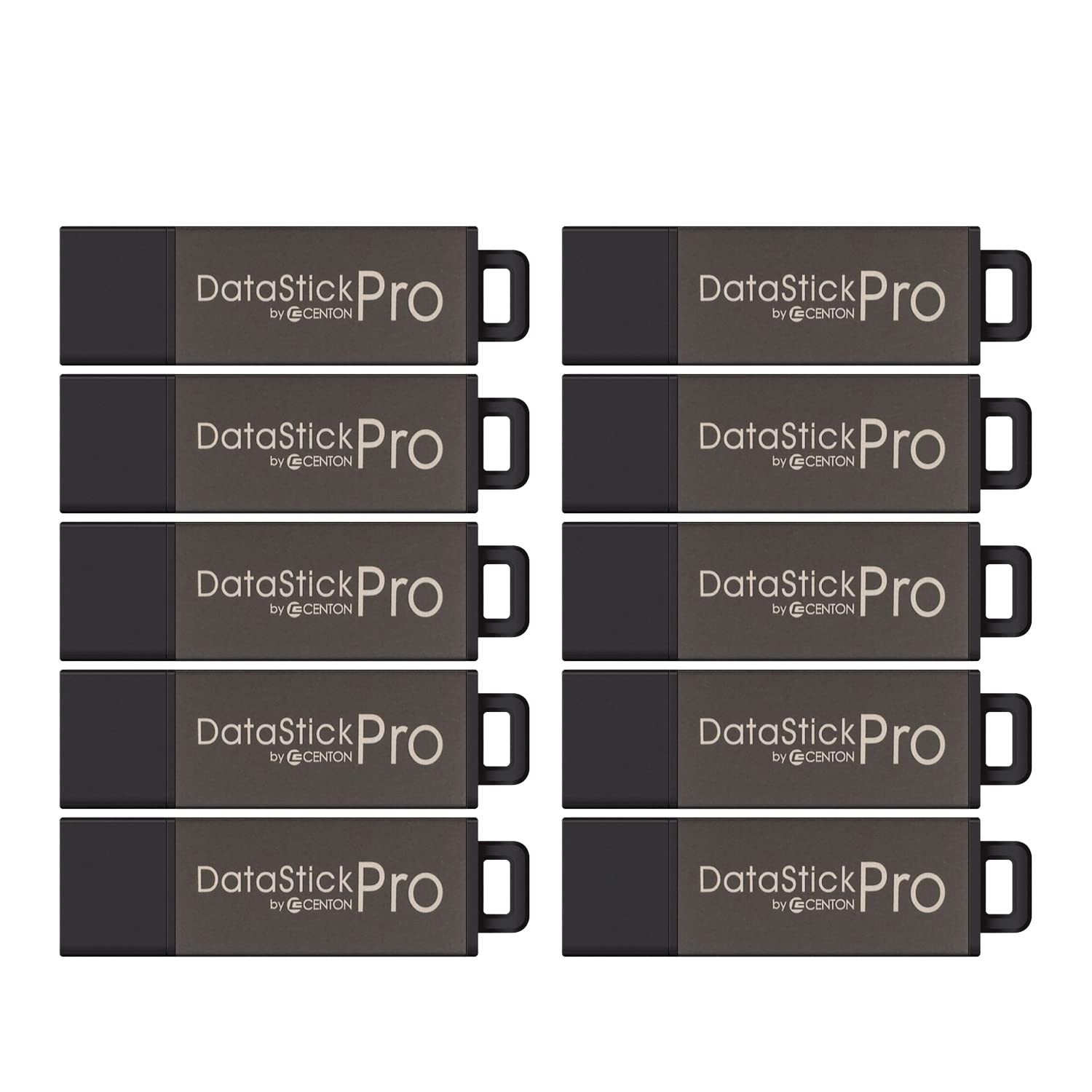 Centon Electronics DataStick Pro USB 2.0 Flash Drive, 2 GB, 10 USB Flash Driv...