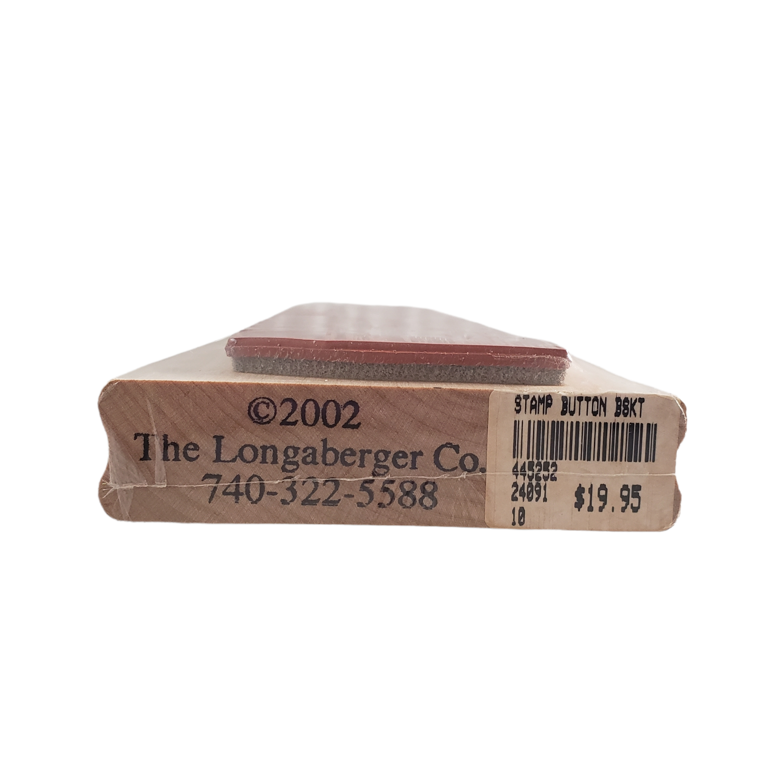 2002 Longaberger Button Basket Stamp 445252 Sealed