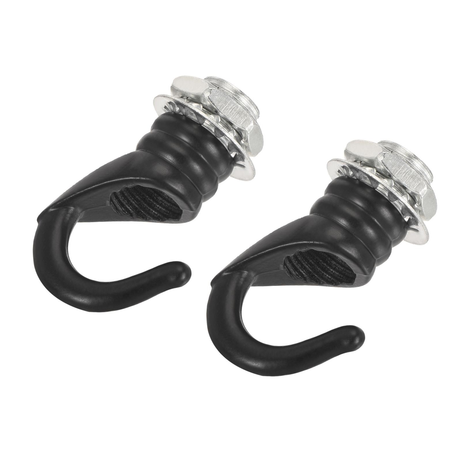 Alloy Ceiling Hook 23mmx31mm for Ceiling Pendant Light Plate Black 2Pcs