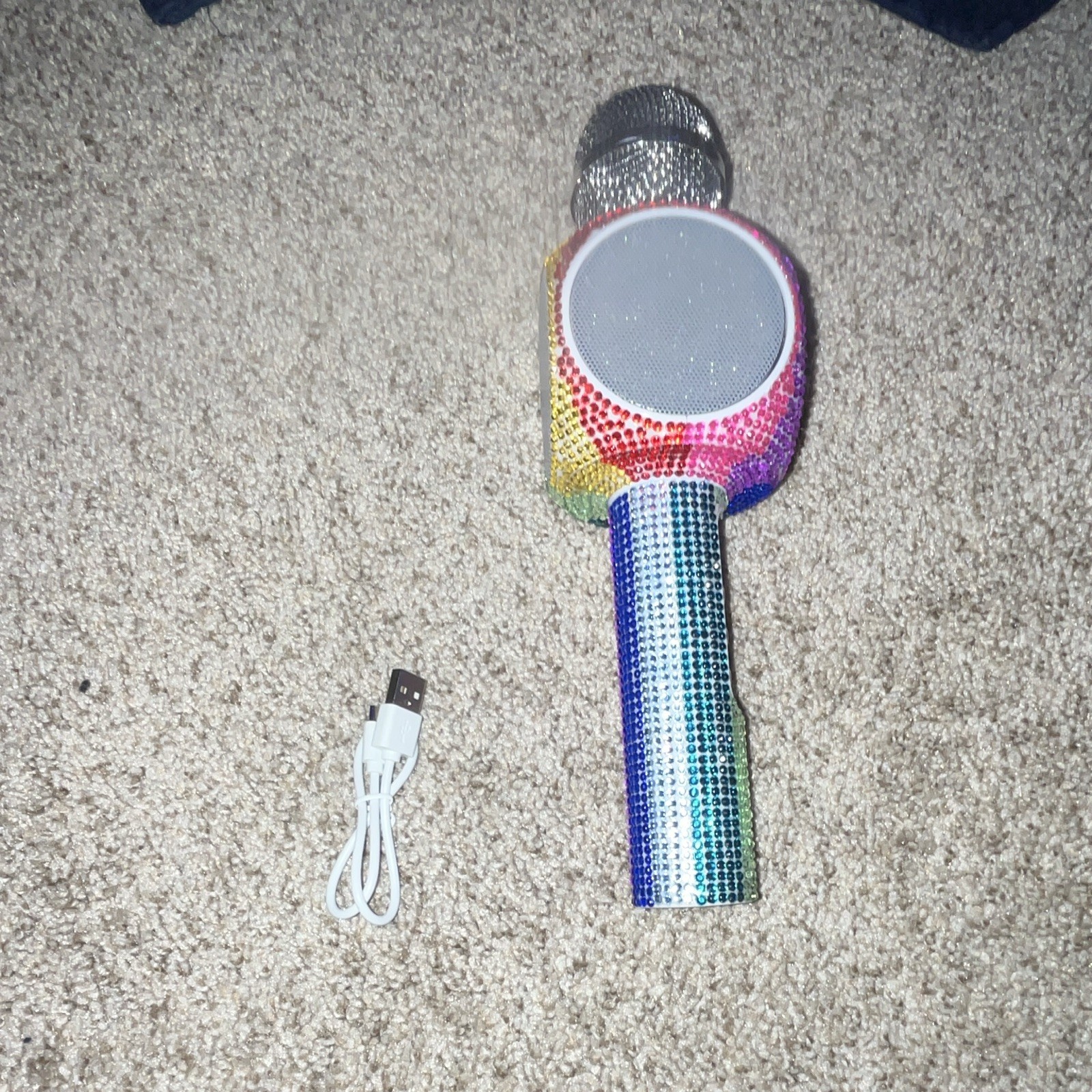 Trendtech Brands Sing-a-long Bling Karaoke Mic Bluetooth Speaker USB, Multi