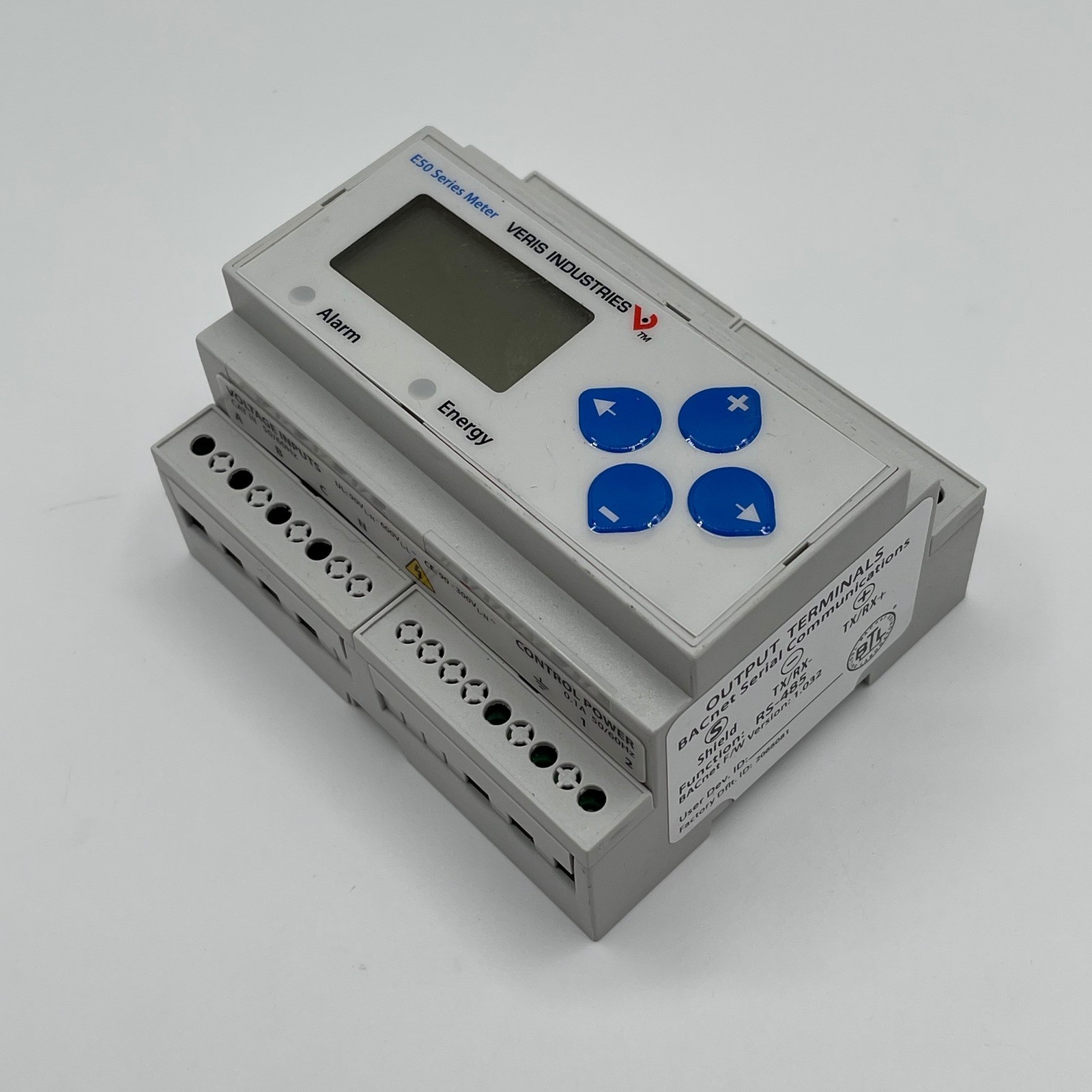 Veris Industries E50H2 E50 Series Compact Power Meter BACnet RS-485 Grey