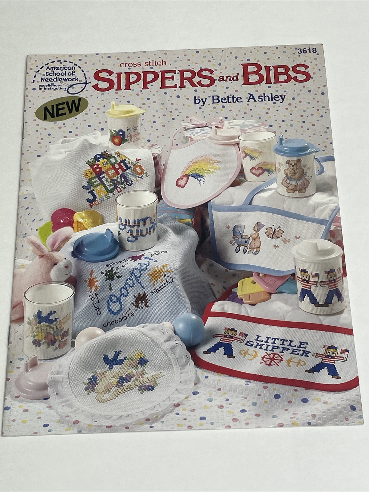 ASN Sippers & Bibs by Bette Ashley Cross Stitch Pattern 3618