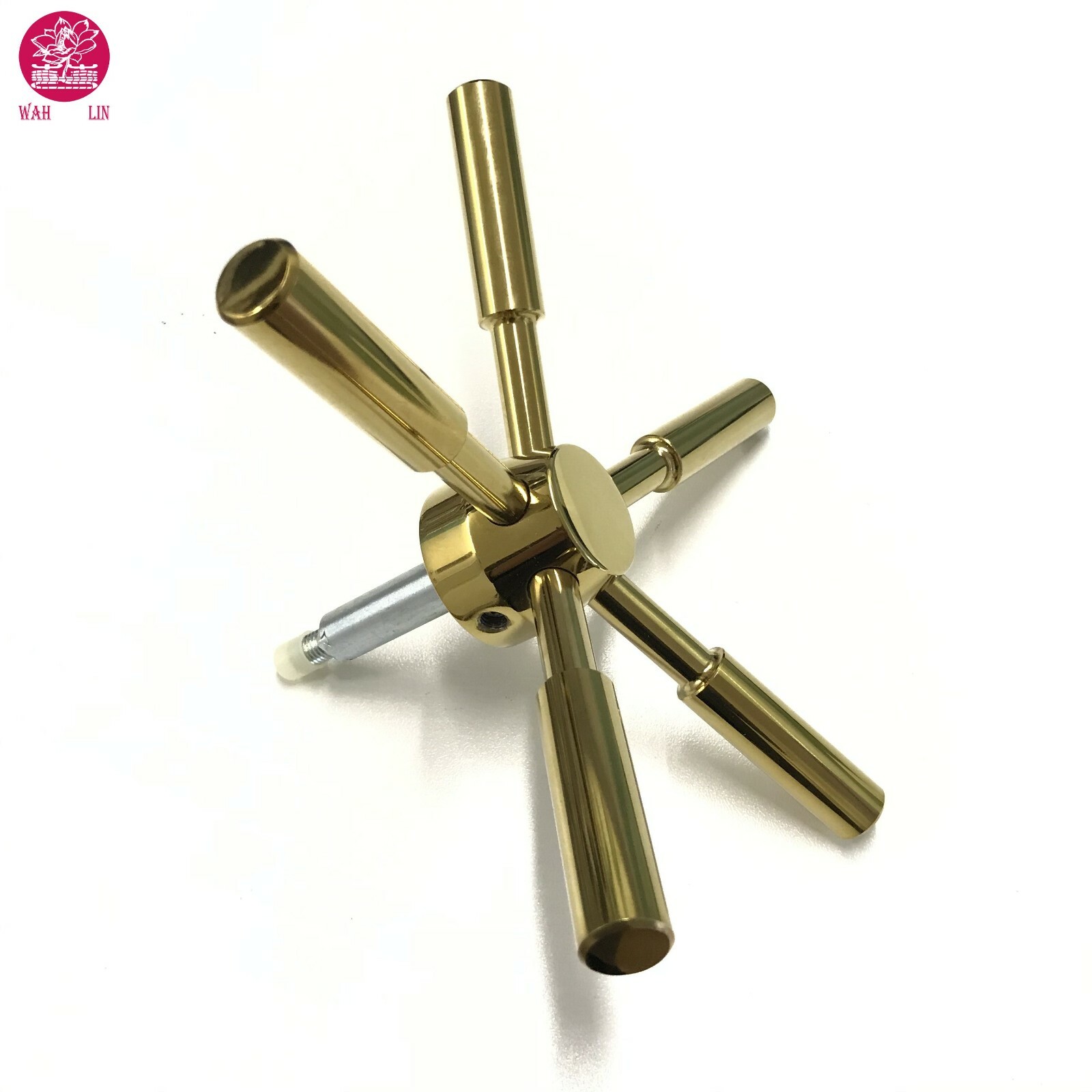 Gold Finish 5 Spoke Gun Safe Handle / Safe Box Handle Premium 14k Gold Finish