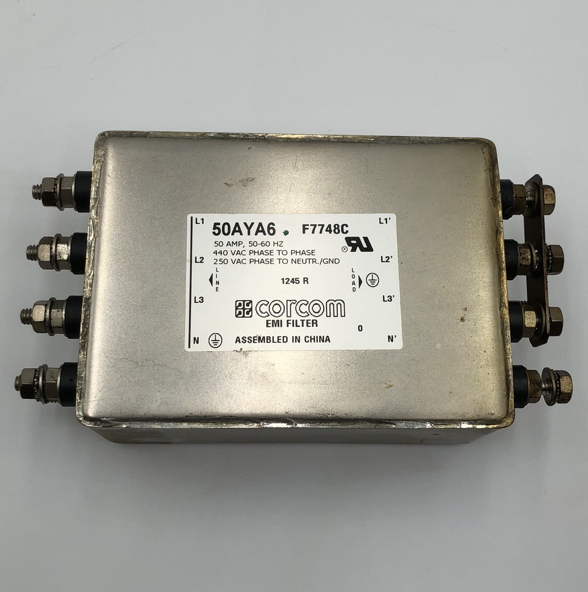 Turbochef 100546 EMI Filter 480V 50A 50/60HZ OEM Tested 50AYA6