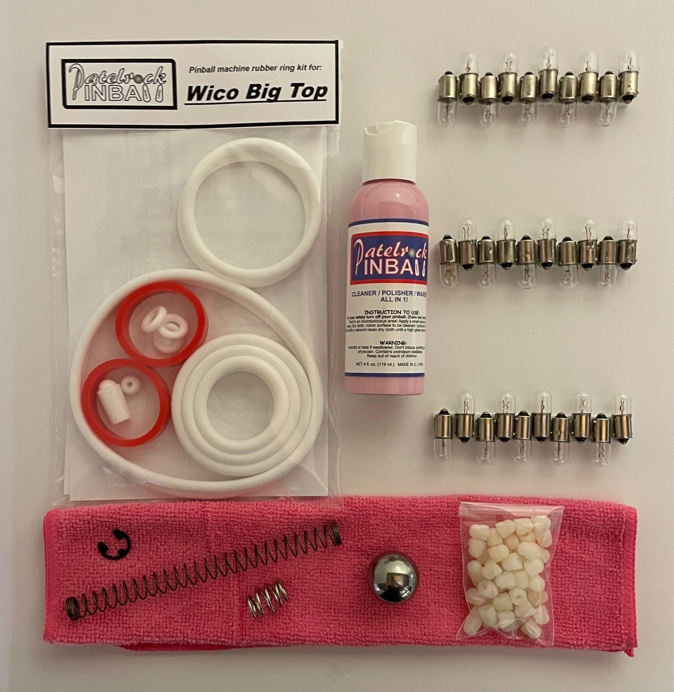 1977 Wico Big top Pinball Machine Maintenance Tune Up Kit