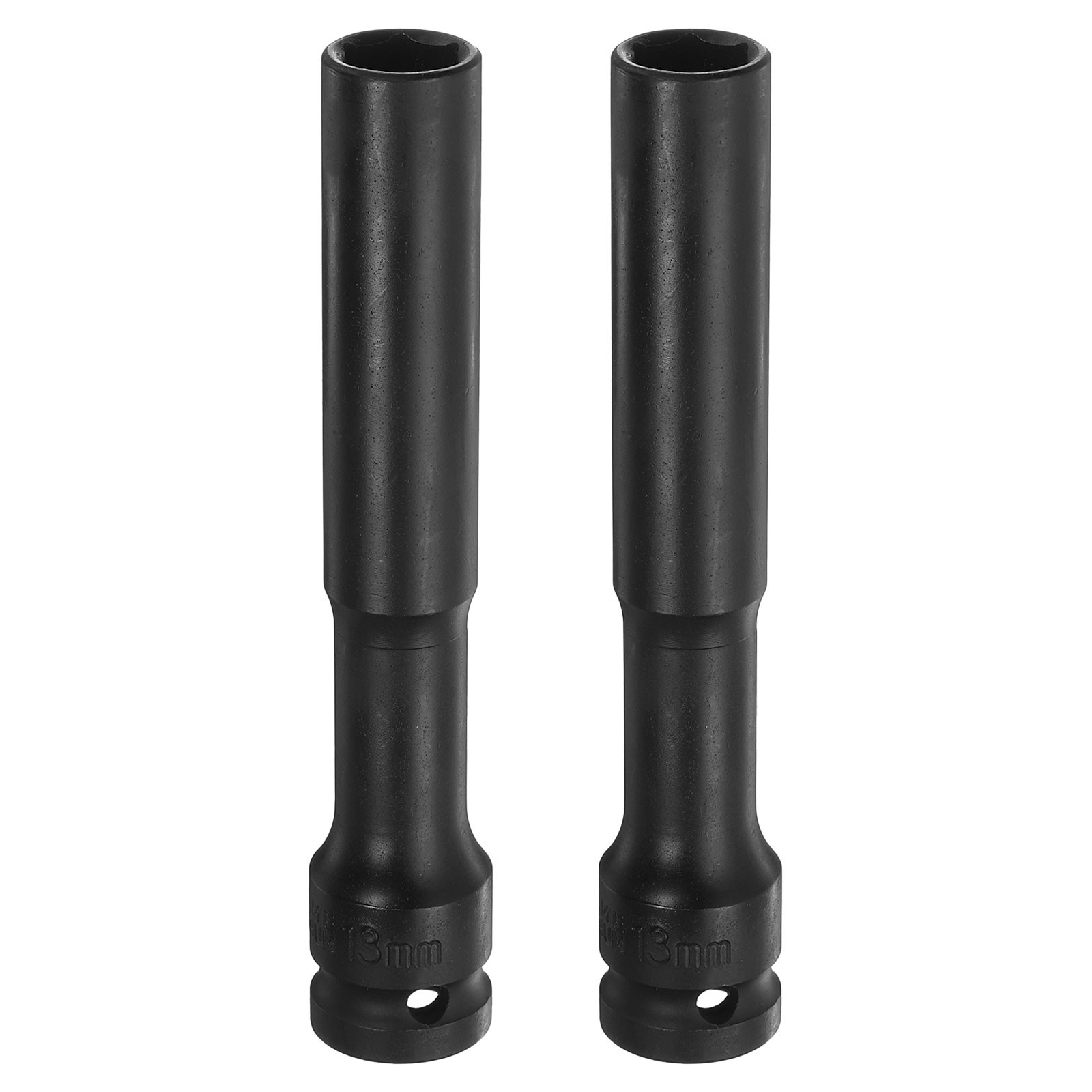 2pcs Thin Wall 6 Point Impact Socket 13mm Socket 1/2" Drive 5" Long CR-V Steel