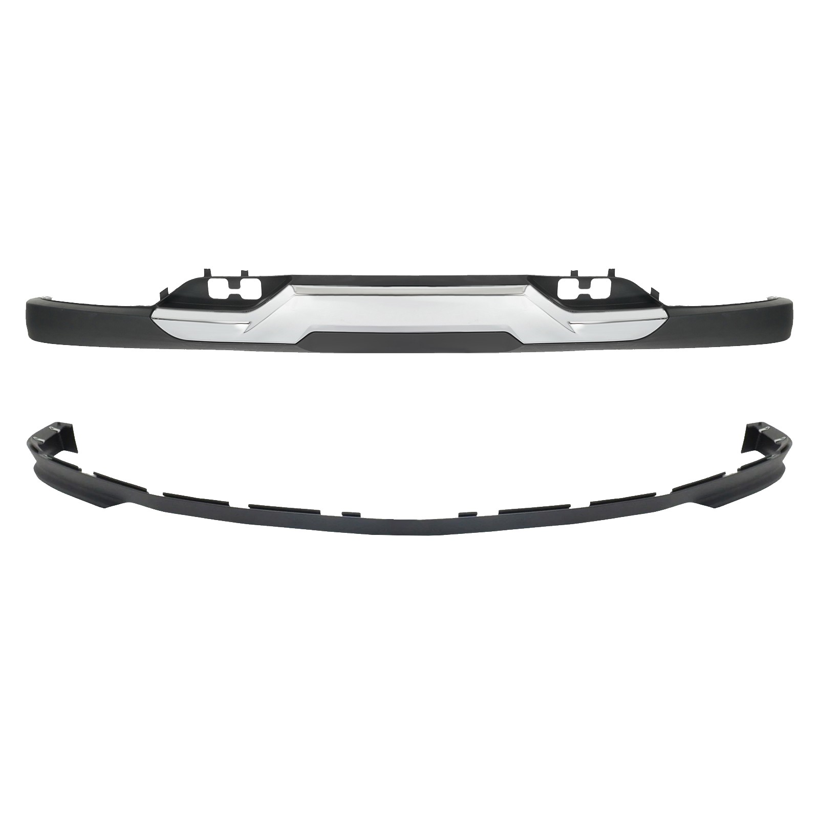 For 2016-2018 Silverado 1500 Front Bumper Valance & Skid Plate w/ Air Deflector