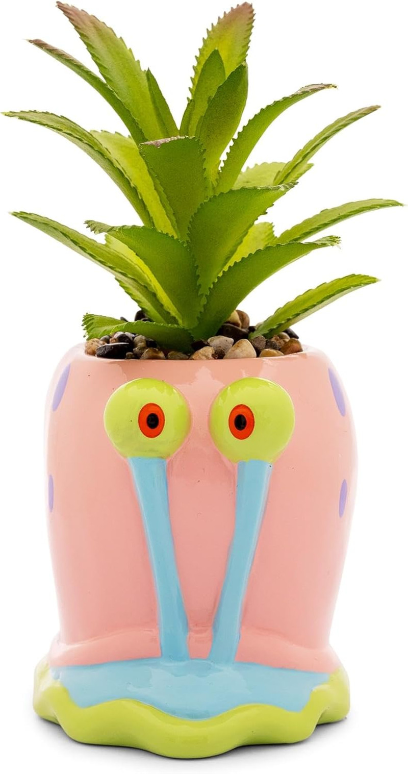 Nickelodeon Spongebob Squarepants Gary Mini Planter with Artificial Succulent