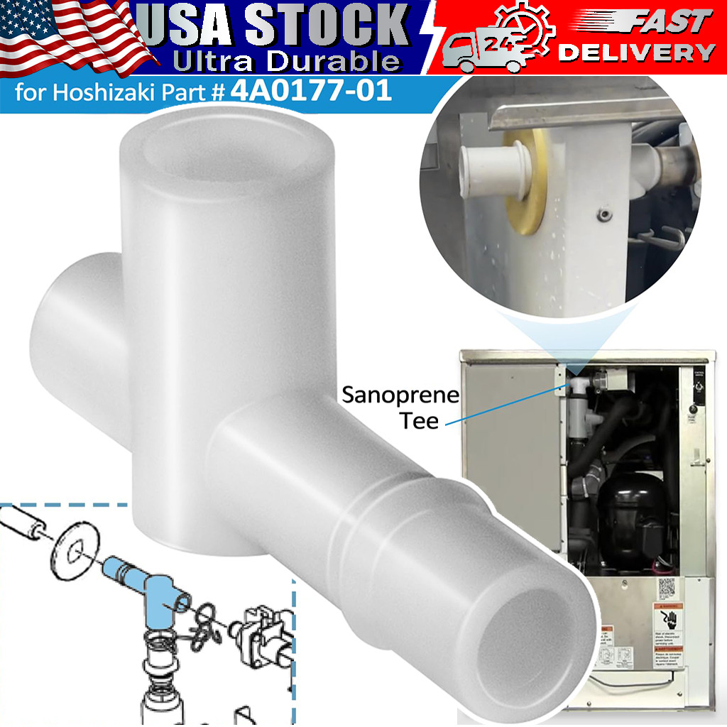For Hoshizaki 4A0177-01 Sanoprene Tee Ice Maker Machine Water Line Connector