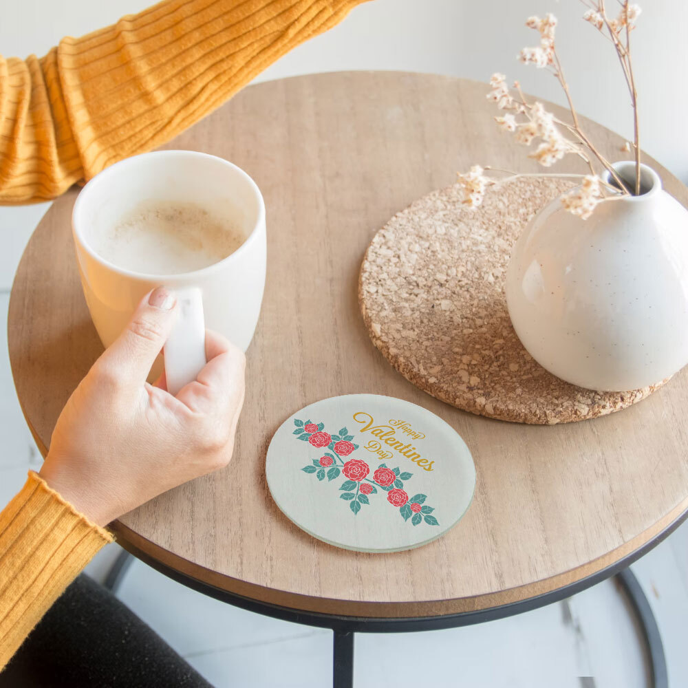USA 120pcs/CTN Diameter 3.9" Round Sublimation Blank Glass Coaster