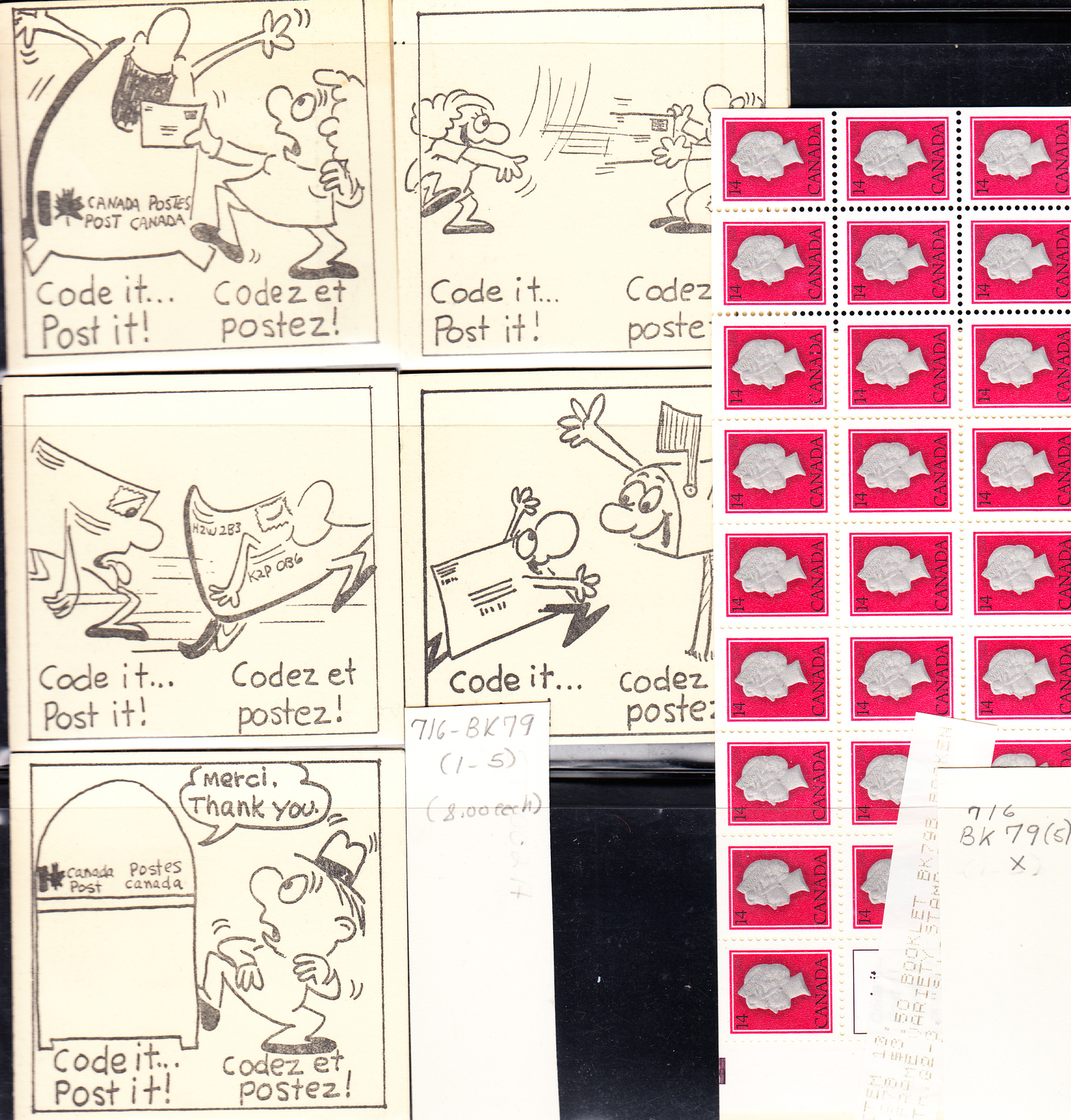 W CANADA 0716-BK79 (1-5)  DEFINITIVES BOOKLET UNIT