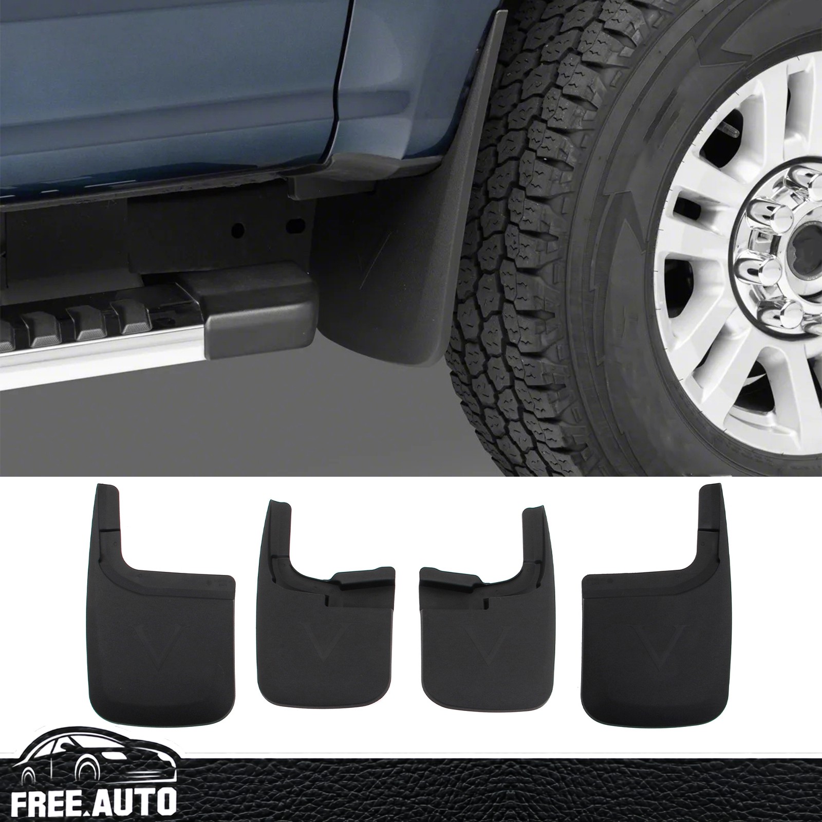 Mud Flaps Splash Guards Fits 17-26 Ford F250 F350 Super Duty W/O Fender Flares