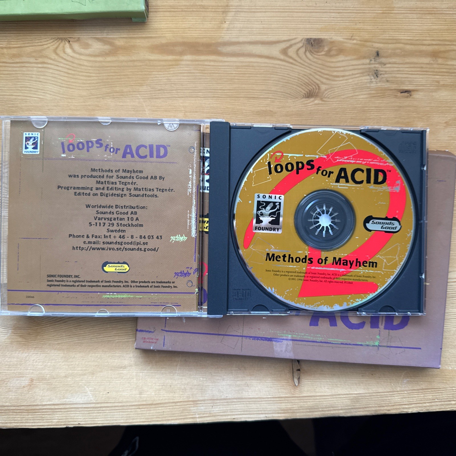 Sonic Foundry Methods Of Mayhem Loops For Acid Sample/Sound Library/Sampling CD