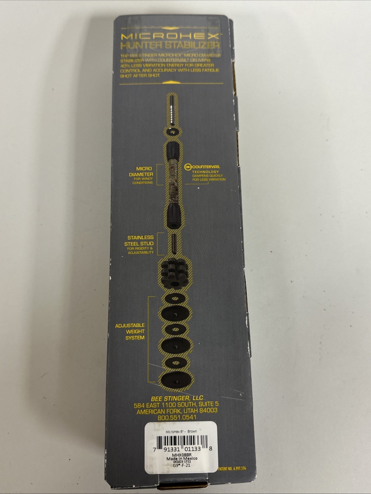 Bee Stinger MicroHex 8" Stabilizer in Brown - B Stinger