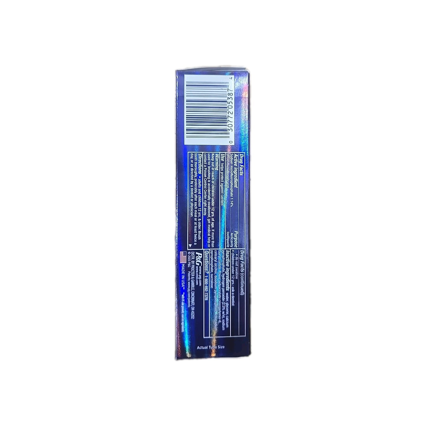 Crest 3D White Advanced Hydrogen Peroxide Toothpaste 3 oz Exp 11/27 6 Pack
