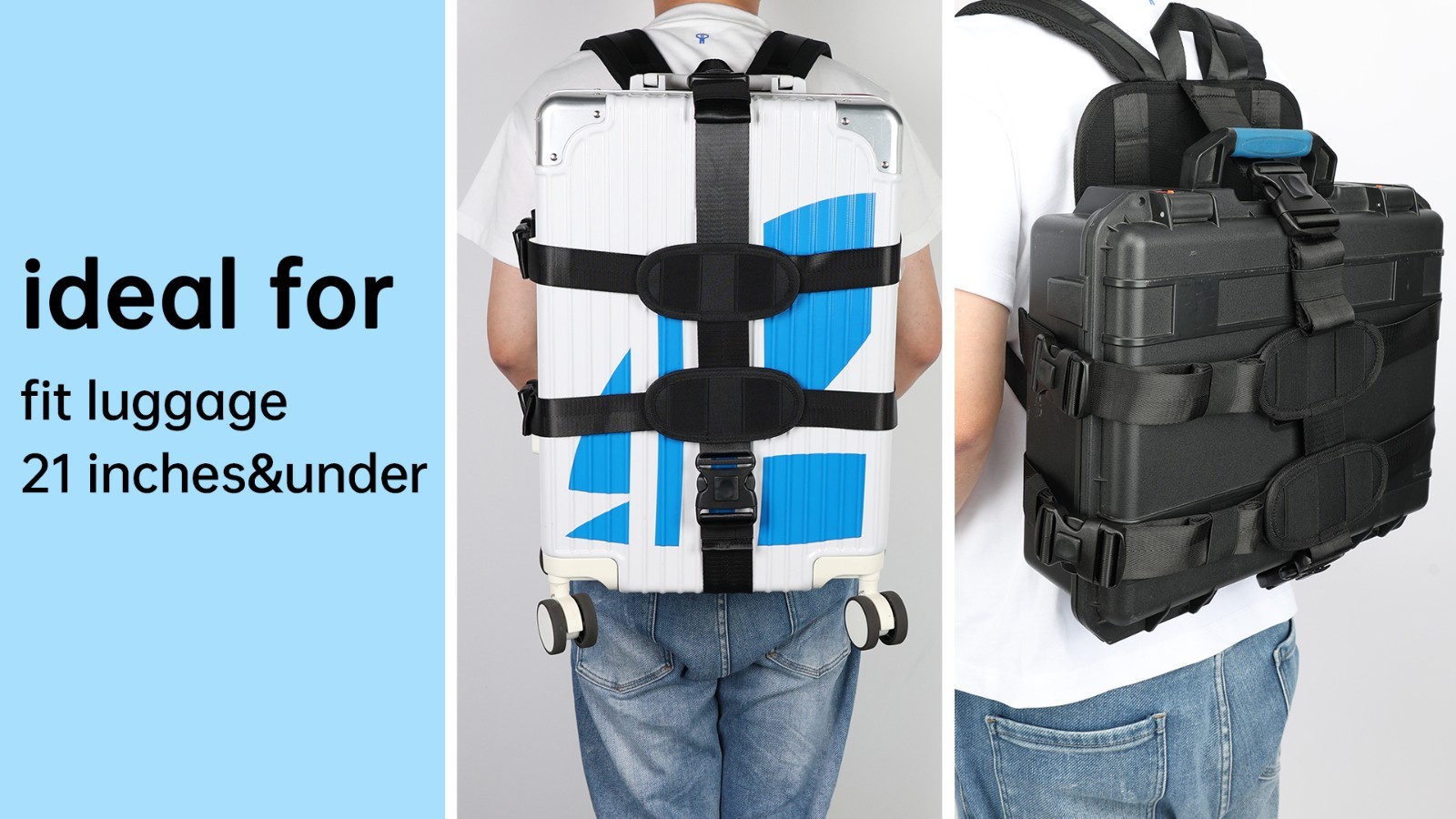 Rugged 21" Hardshell Backpack with Lockable Buckles, Padded Backplate & Pockets