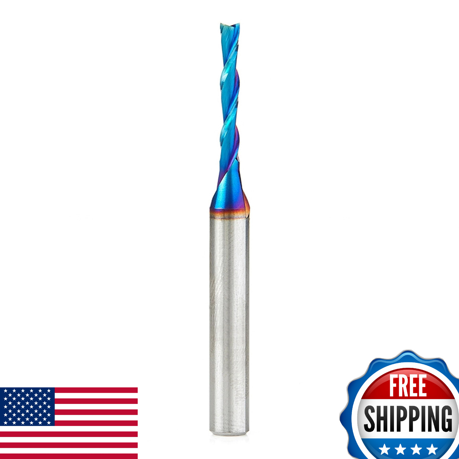 Amana Tool Spektra Extreme Coated Solid Carbide Spiral Plunge Router Bit 1/8" Di