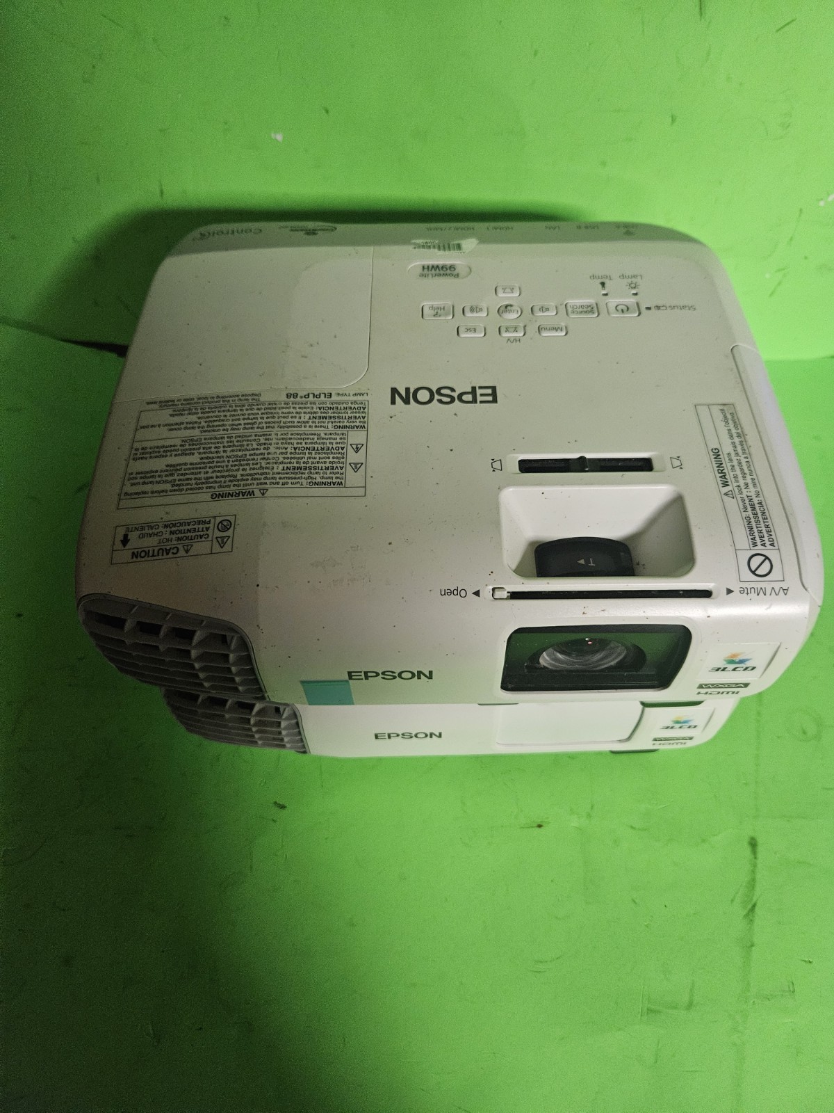 Lot Of 2 EPSON PowerLite 99WH H686A ProjectorS 3LCD Hdmi