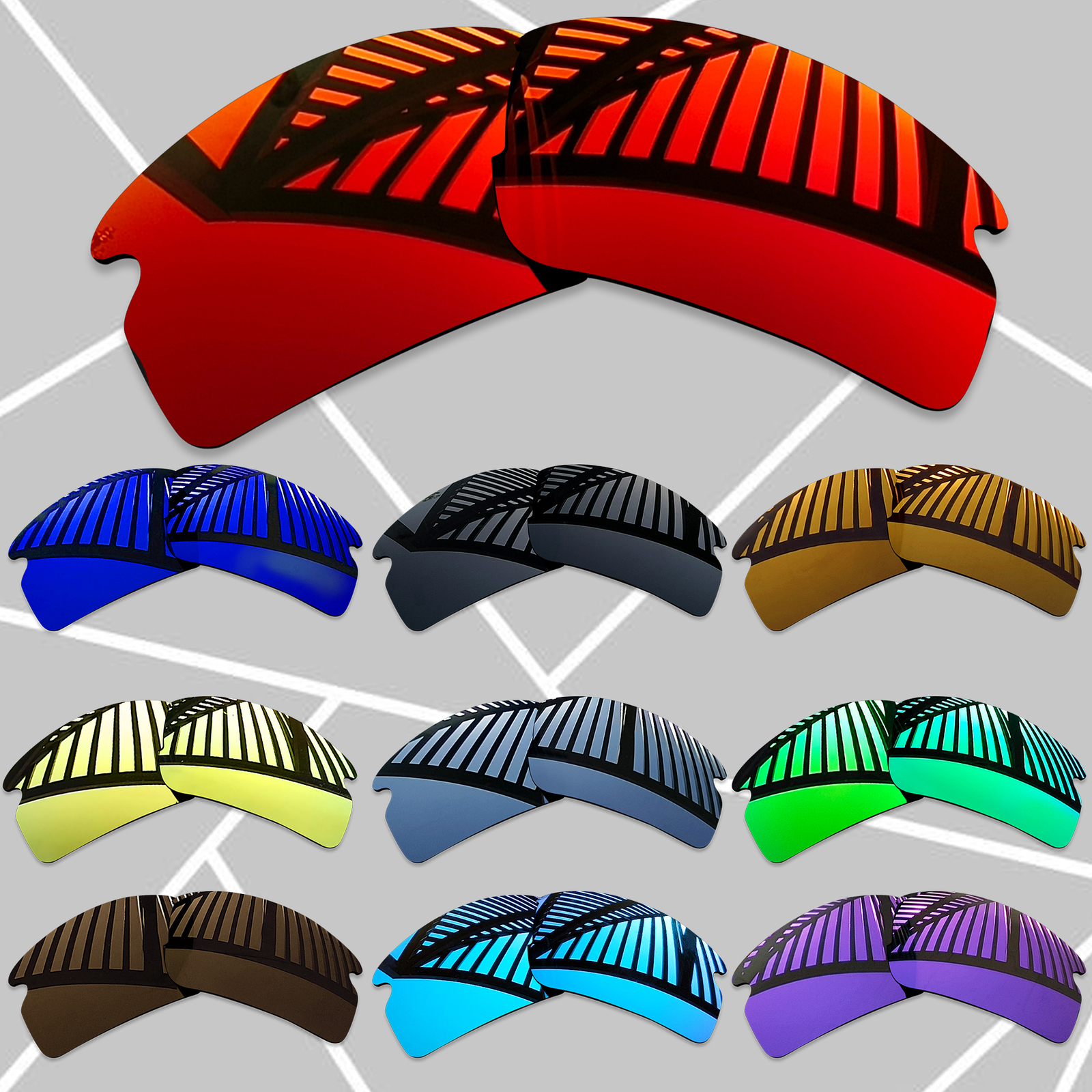 TRUE Polarized Replacement Lens for-Oakley Flak 2.0 OO9295  Multi-Colors