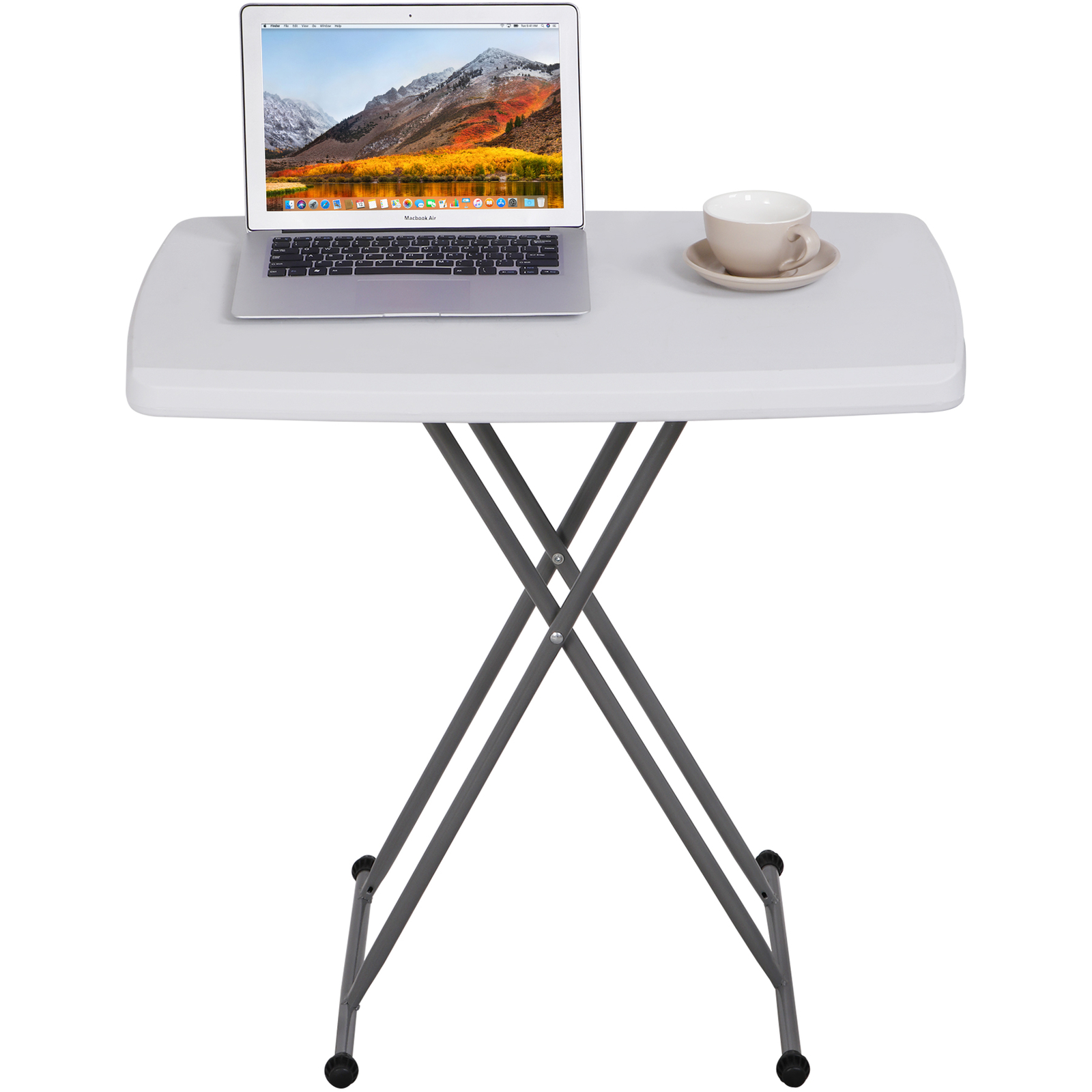 30 Inch Heavy Duty Rectangular Folding Table Dining Utility Table TV Tray White