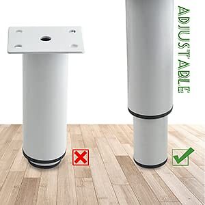 4pack Metal Adjustable Furniture Legs Cabinet Foot Legs Heavy Duty Bed Center Fr