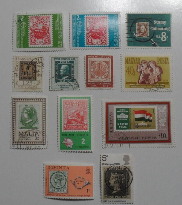 STAMPMART : DIFFERENT COUNTRY 12v STAMP ON STAMP MINT / USED