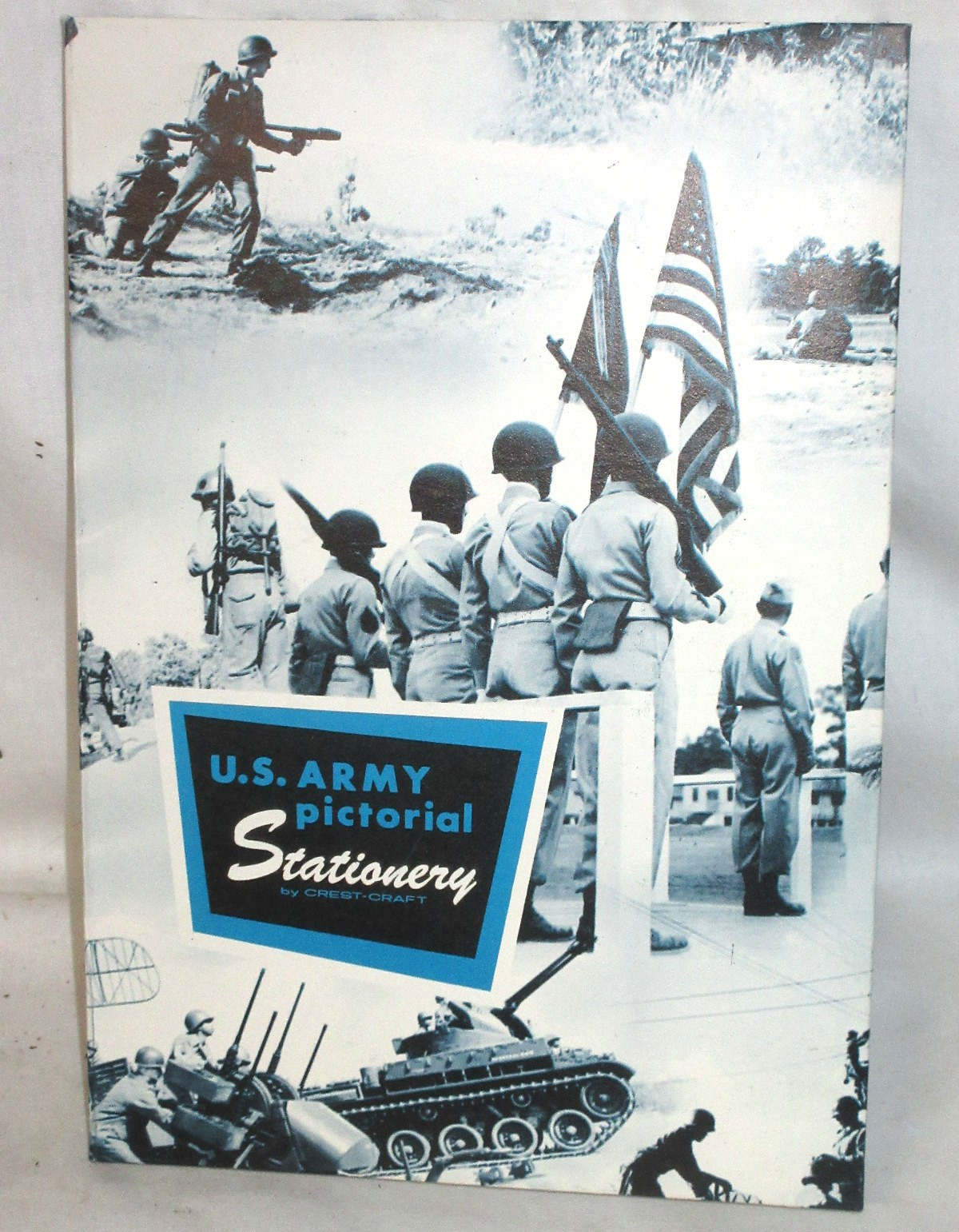 NOS VIntage RARE Crest Craft Military Army Stationery kit set Writing Envelope