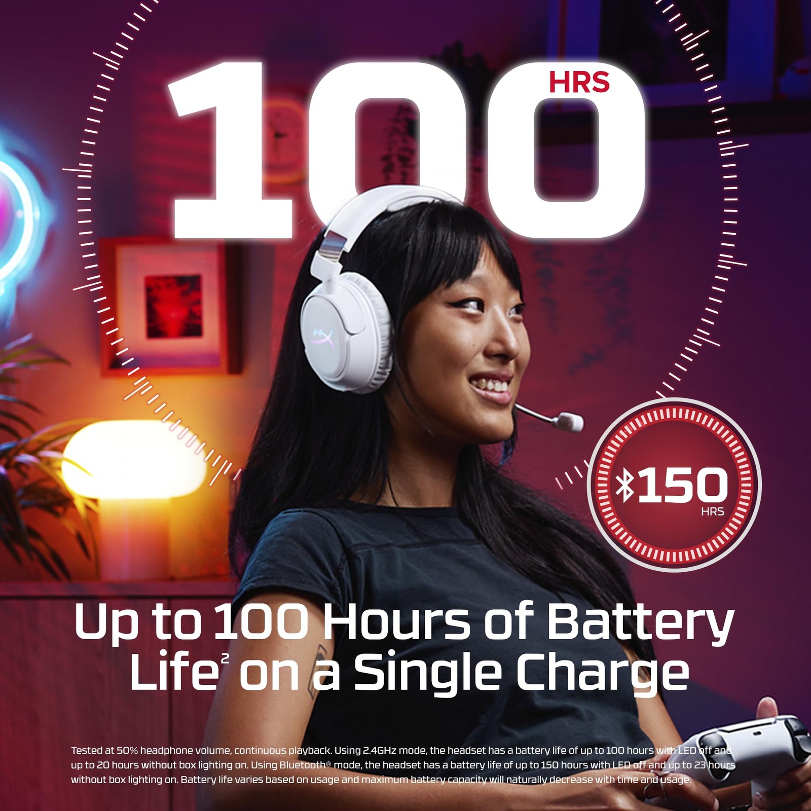 HyperX Cloud Flight 2 – Wireless Gaming Headset, Customizable RGB Lighting with