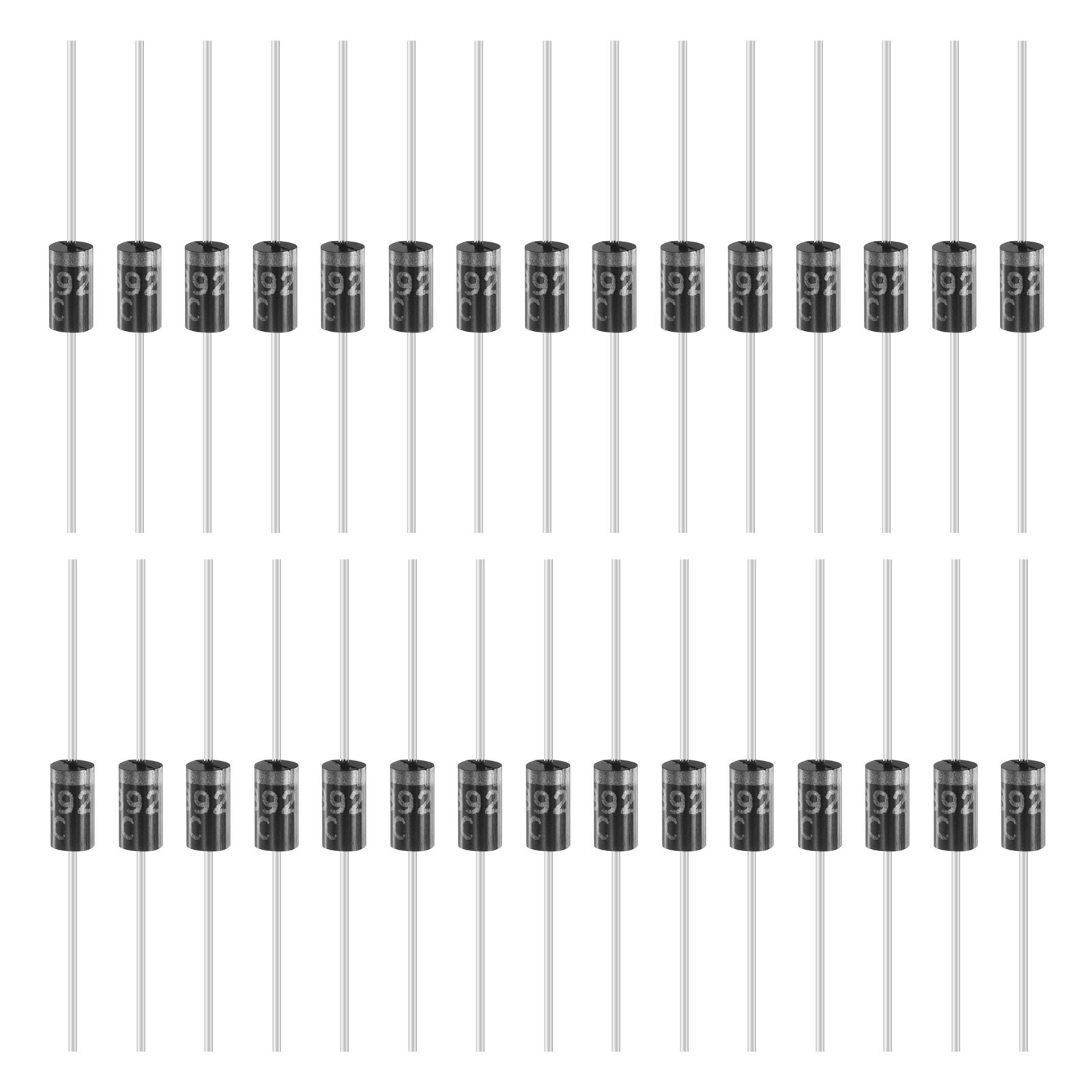 30 Pcs 1N5392 Rectifier Diode, 1.5A 100V DO-15 Electronic Silicon Diodes
