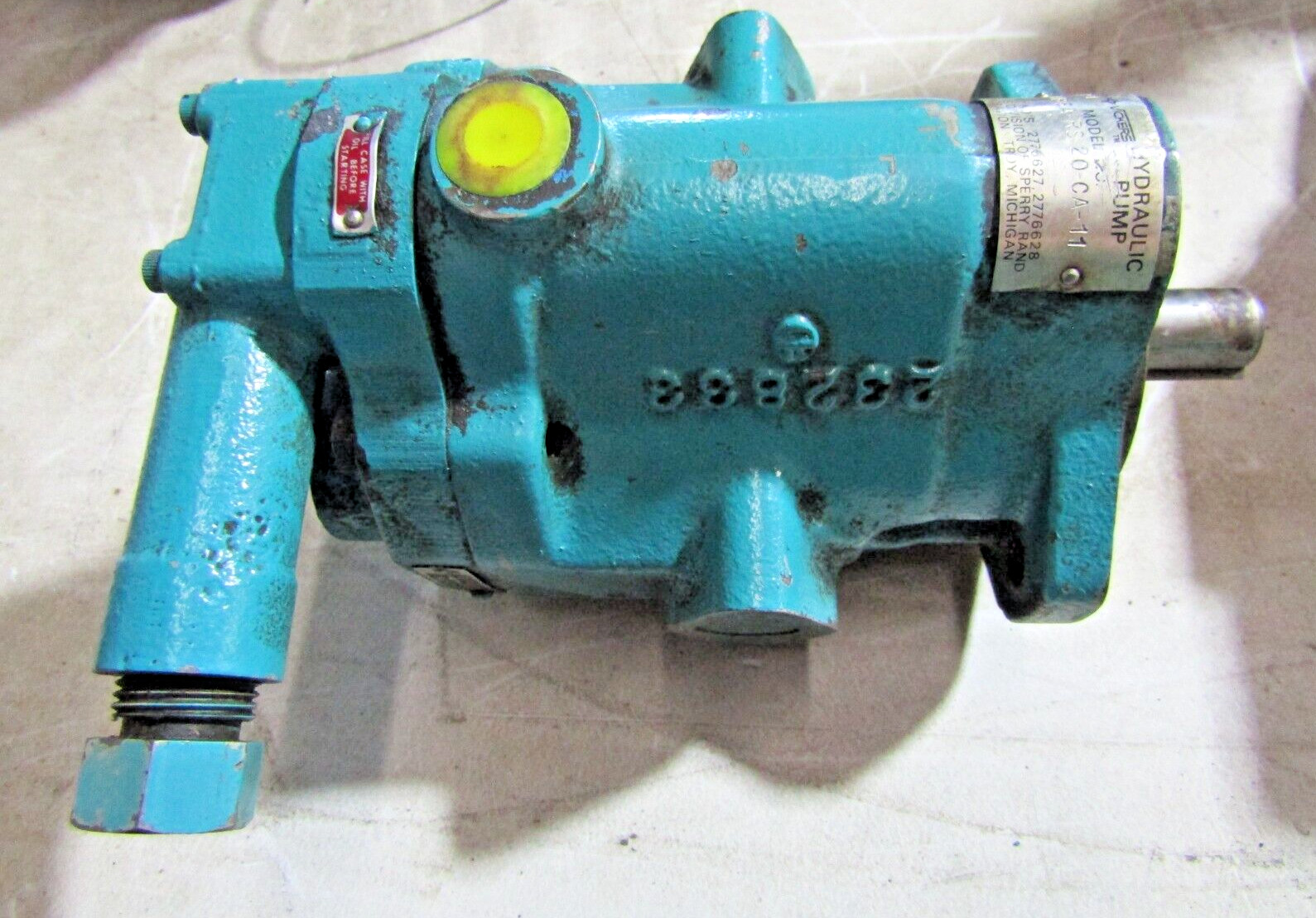 🔥 VICKERS HYDRAULIC PISTON PUMP PVB6A-RS-20-CA-11 SHAFT 1-1/4 X 3/4"
