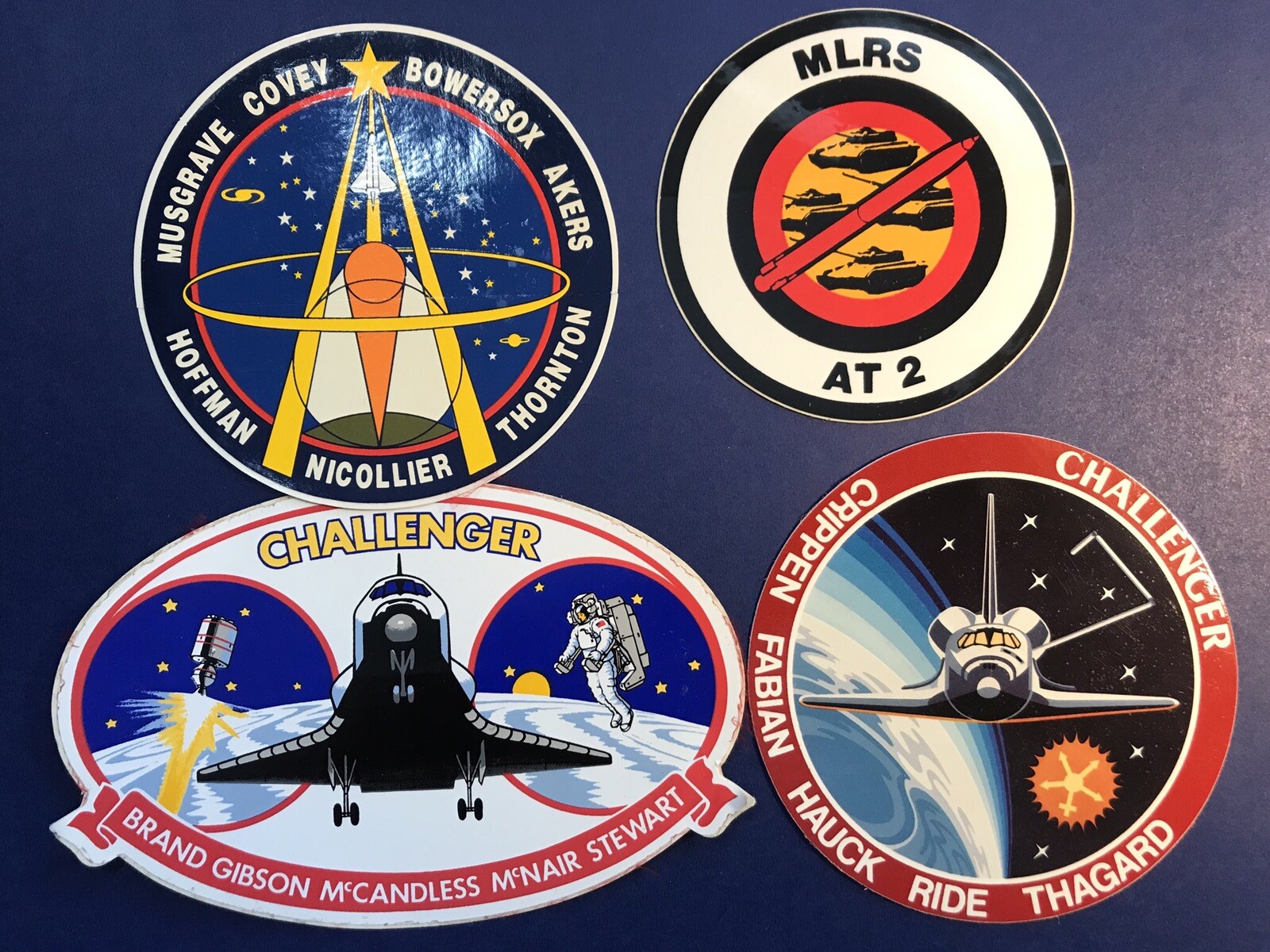 NASA Space Shuttle Mission Decal Stickers Challenger MLRS Rocket Space Explore