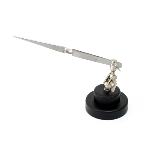 Third Hand Round Base with Cross Locking Tweezers - 54-080