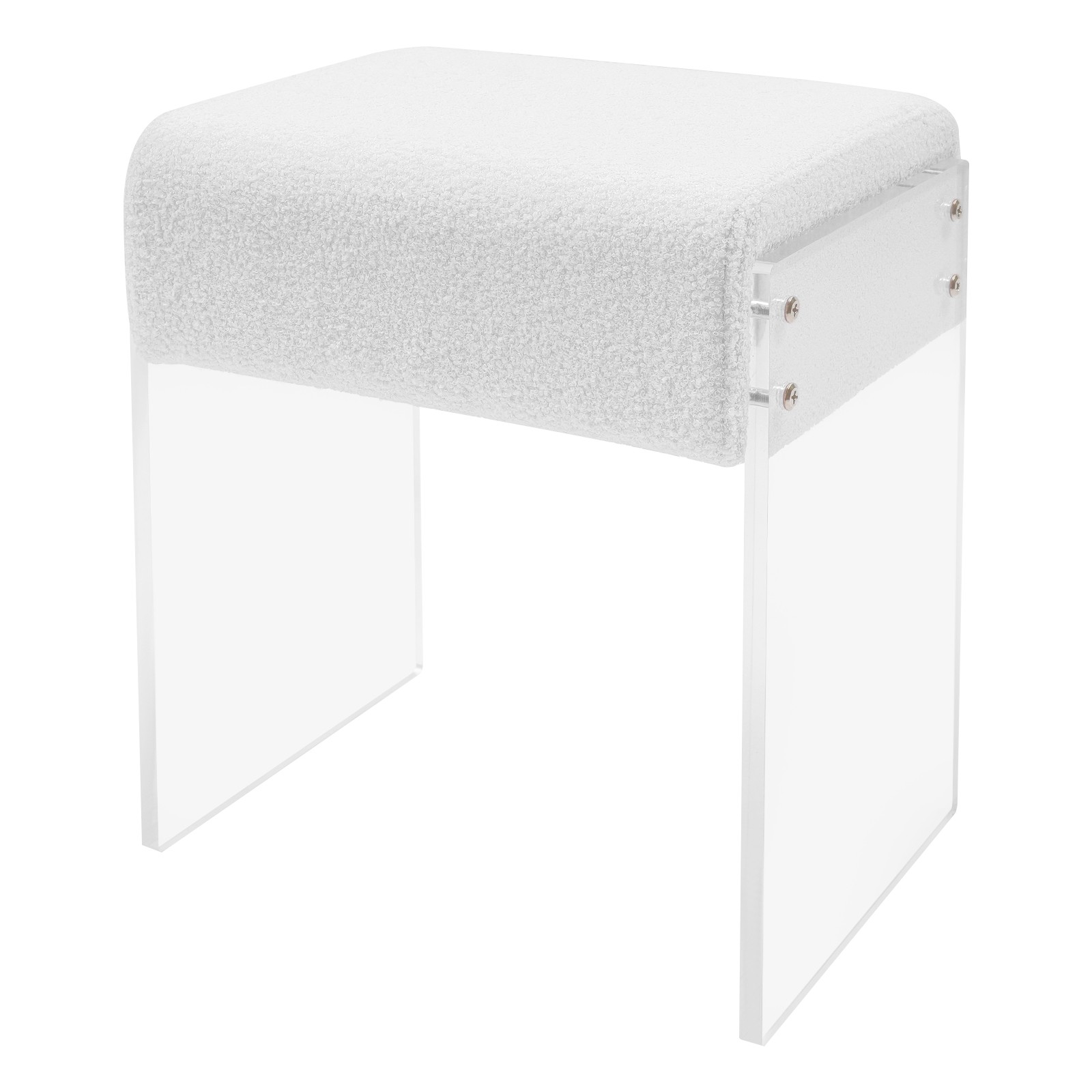 Makeup Stool Modern Minimalist Multi-functional Vanity Acrylic Chair w/ Cushion