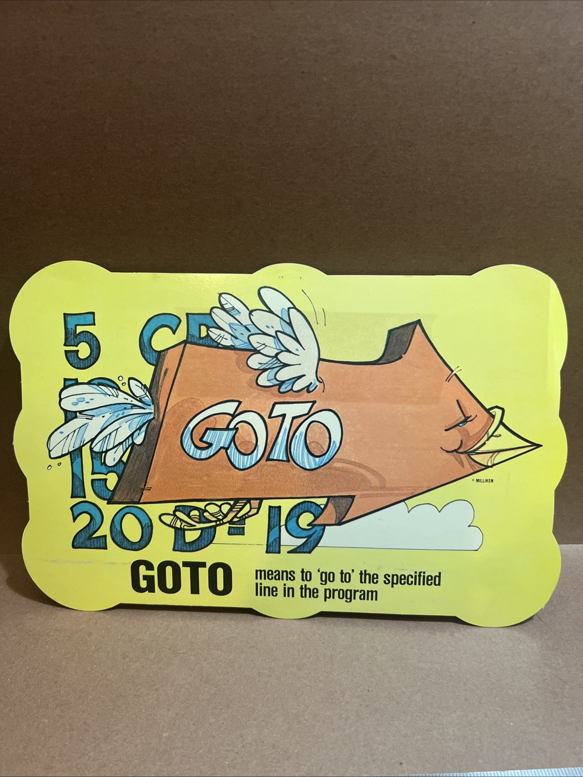 Vintage Computer Classroom Coding Milliken Programming Terms GOTO Go To Line 90s