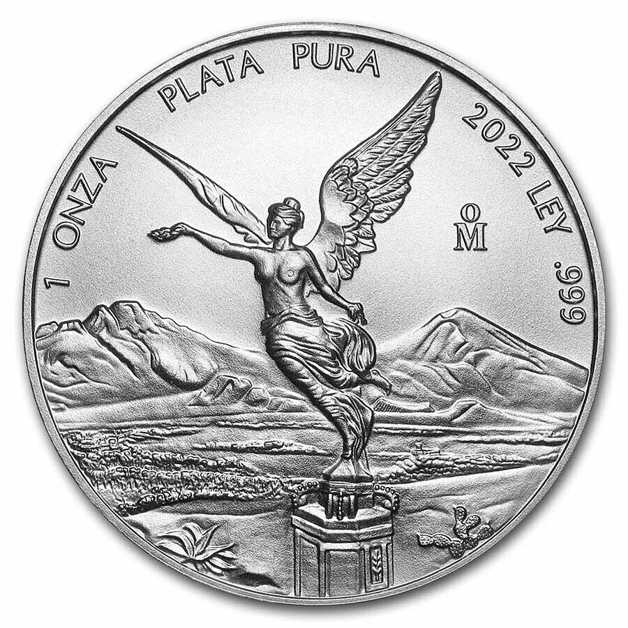 2022 Mexico .999 Fine Silver Libertad 1 oz 1 Onza Coin - BU