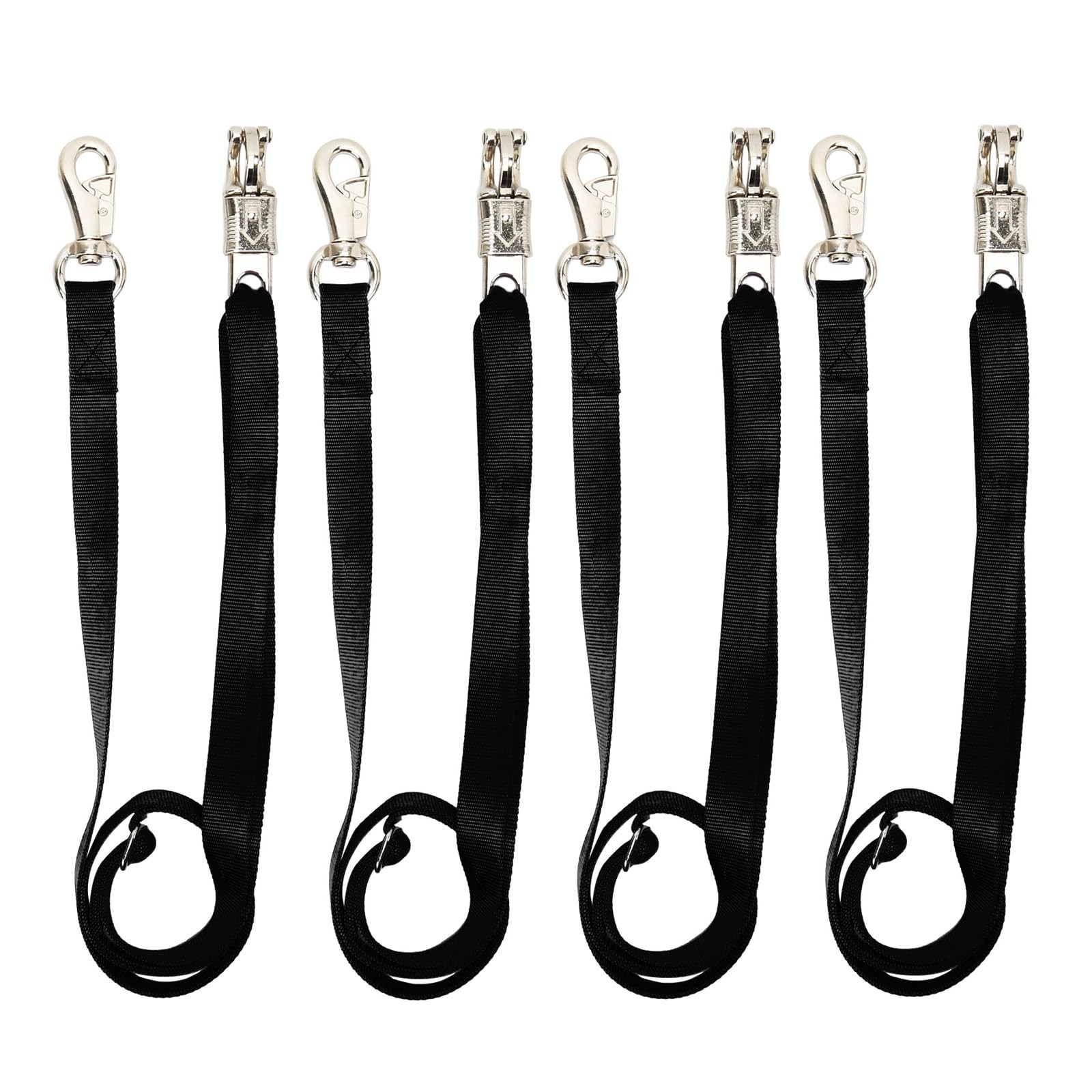 Cross Ties for Horse, 4 Pack Adjustable Nylon Cross Ties Horse Trailer Tie wi...