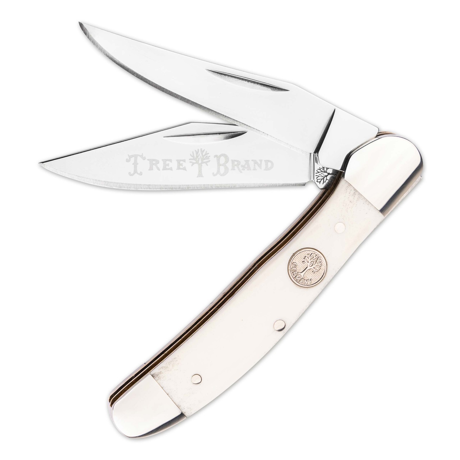 BOKER Treebrand Copperhead Smooth White Bone Classic Two-Blade Knife D2 110863