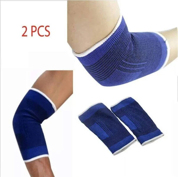Elbow Sleeves 2 Pack Strong Support - Wrap Brace Arthritis Sports Pain Relief