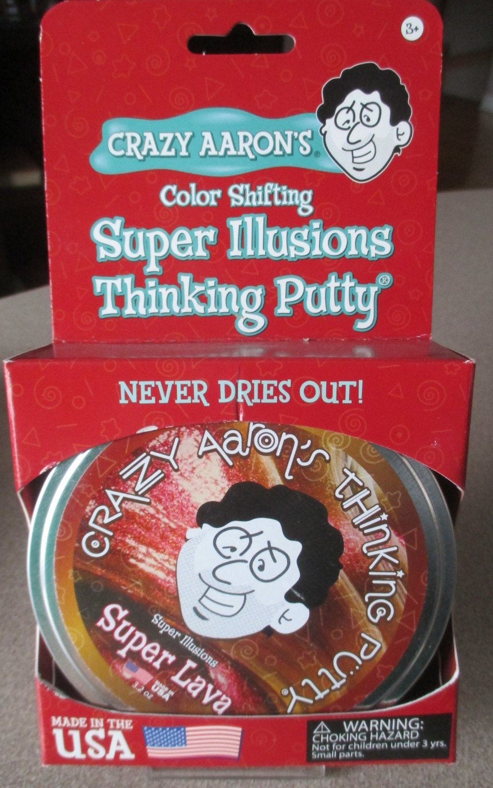 CRAZY AARON'S  THINKING PUTTY 3.2OZ SUPER LAVA SEALED