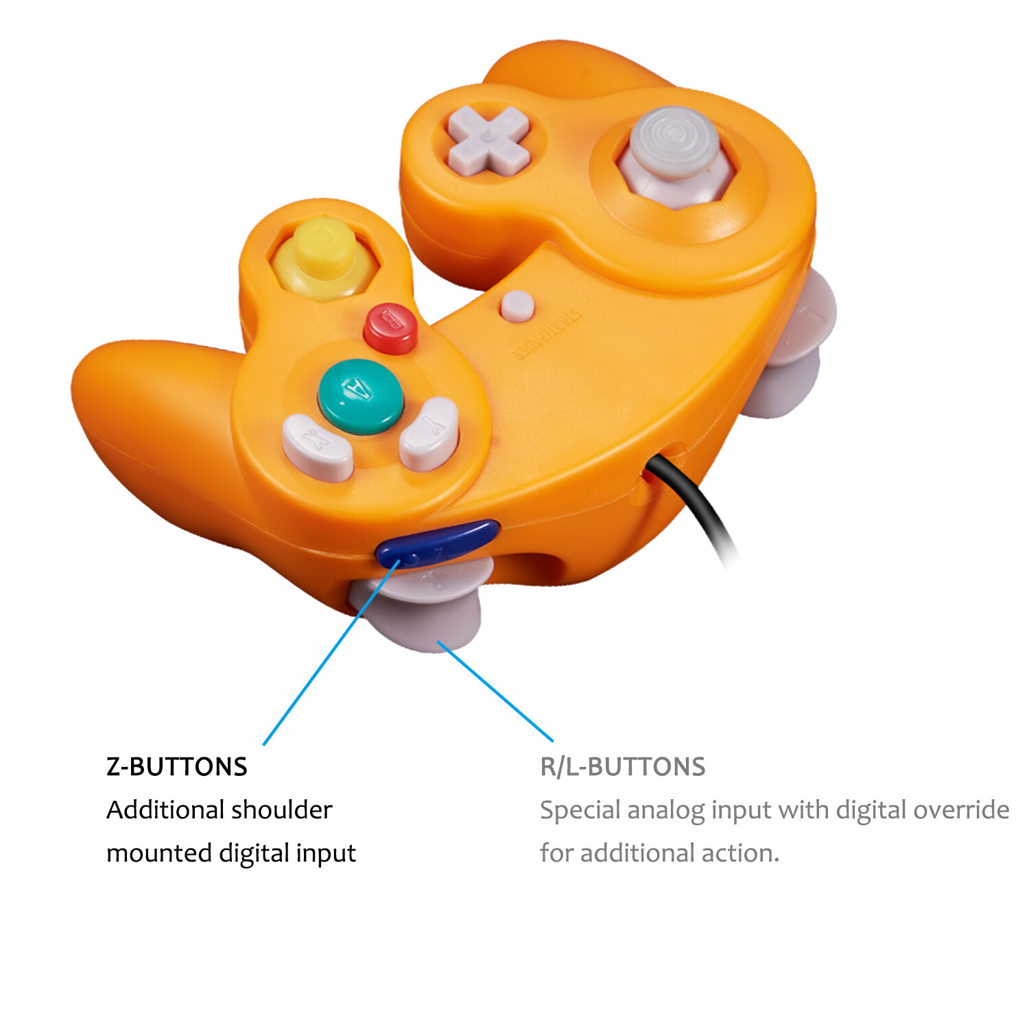 2 Pack For Nintendo GameCube GC & Wii U Console Wired NGC Controller Gamepad US