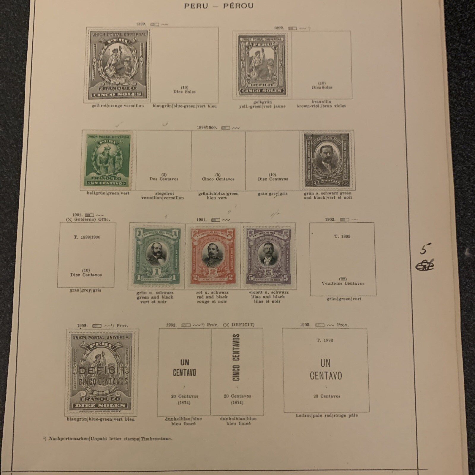 Peru Collection Fine Mint Hinged & Used on Pages