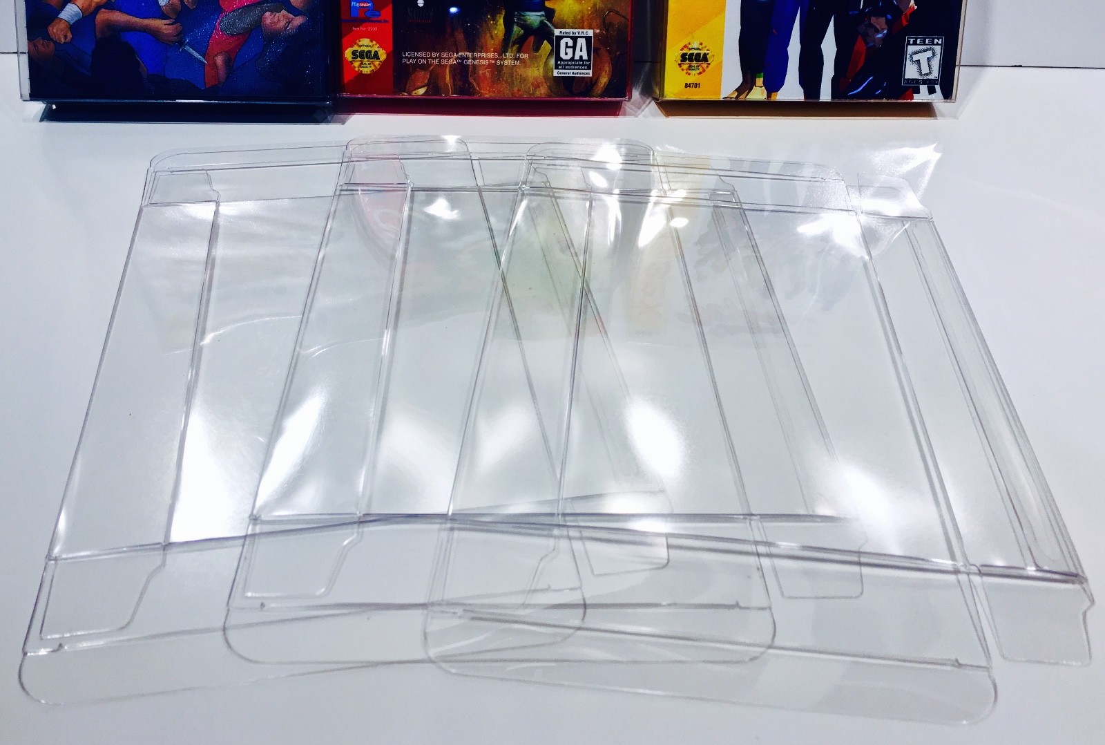 25 Box Protectors For SEGA GENESIS / MASTER / 32X Video Game Boxes Display  CIB