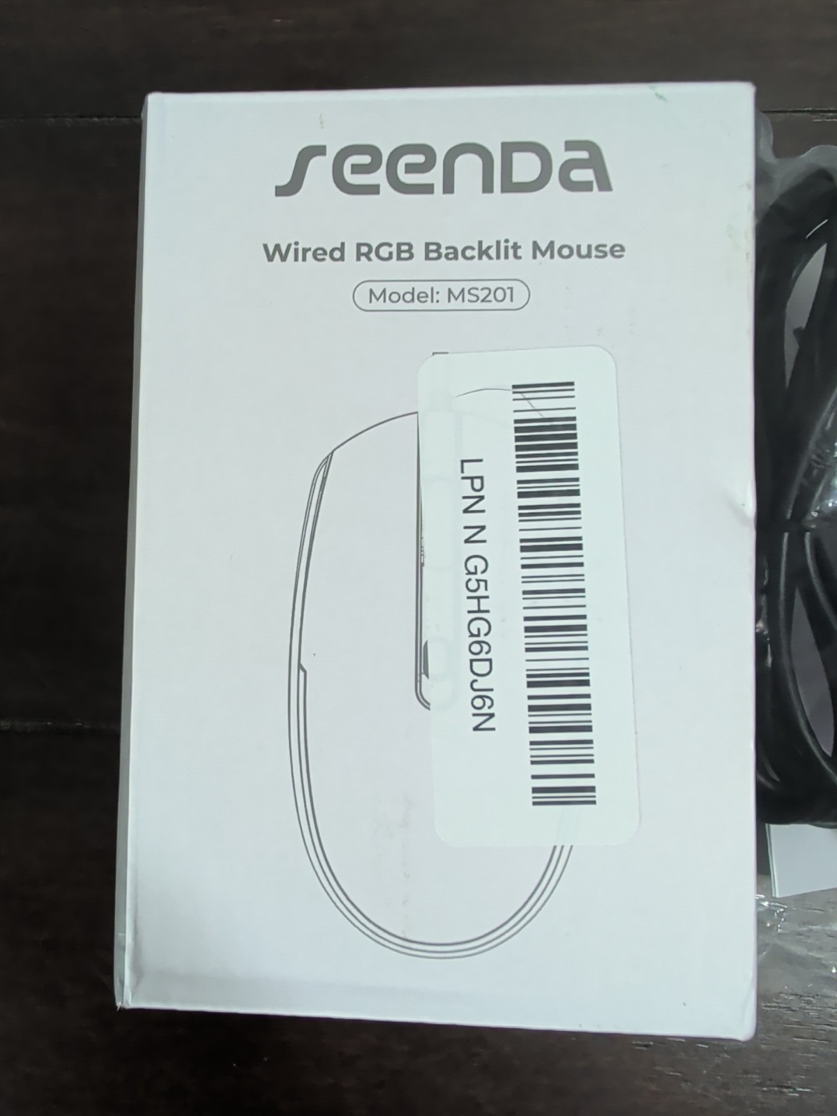 Seenda RGB Backlit Wireless Mouse Violet/White USB Connection
