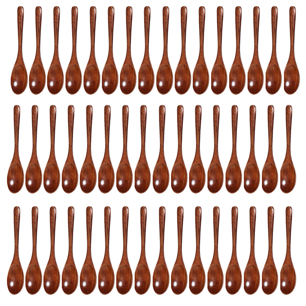 12/24/36/48Pcs Wooden Spoons 5.5/6" for Coffee Jam Bath Smooth Honey Spoon USA