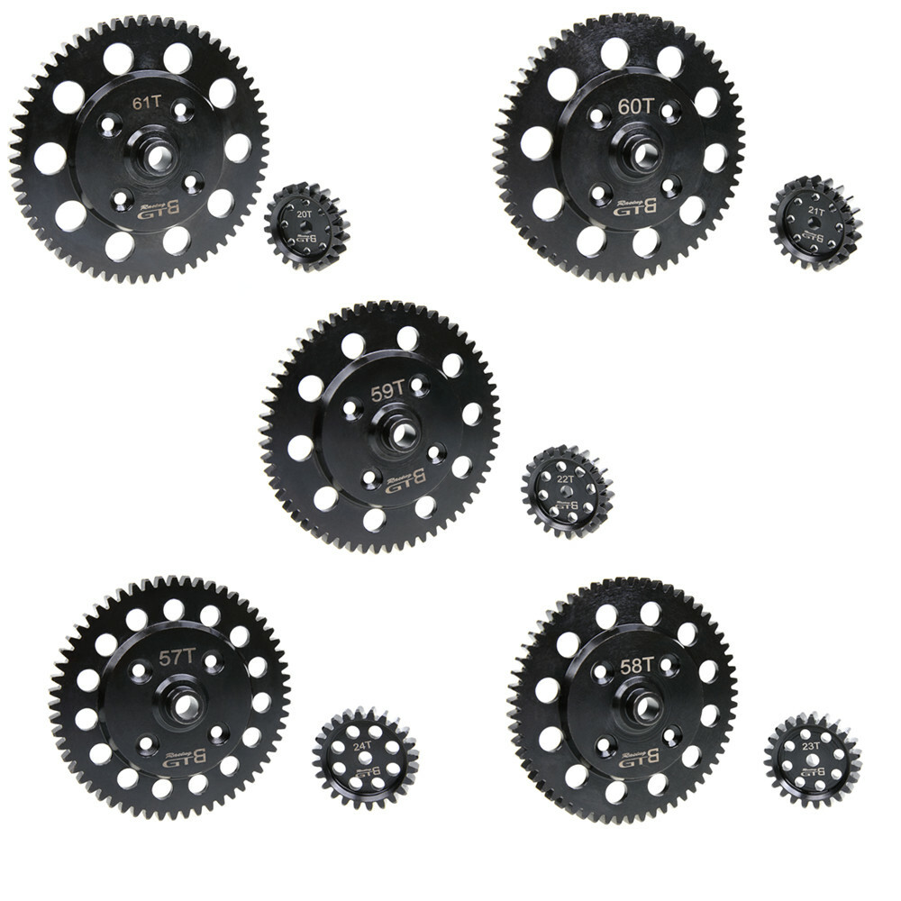 GTB LOSI DBXL 1.0 57T/24T 58T/23T 59T/22T 60T/21T 61T/20T Steel Pinion Spur Gear