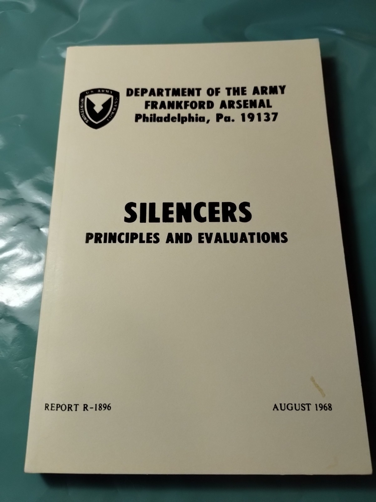 Silencers - Principles and Evaluations Manual dated August 1968 REPRINT