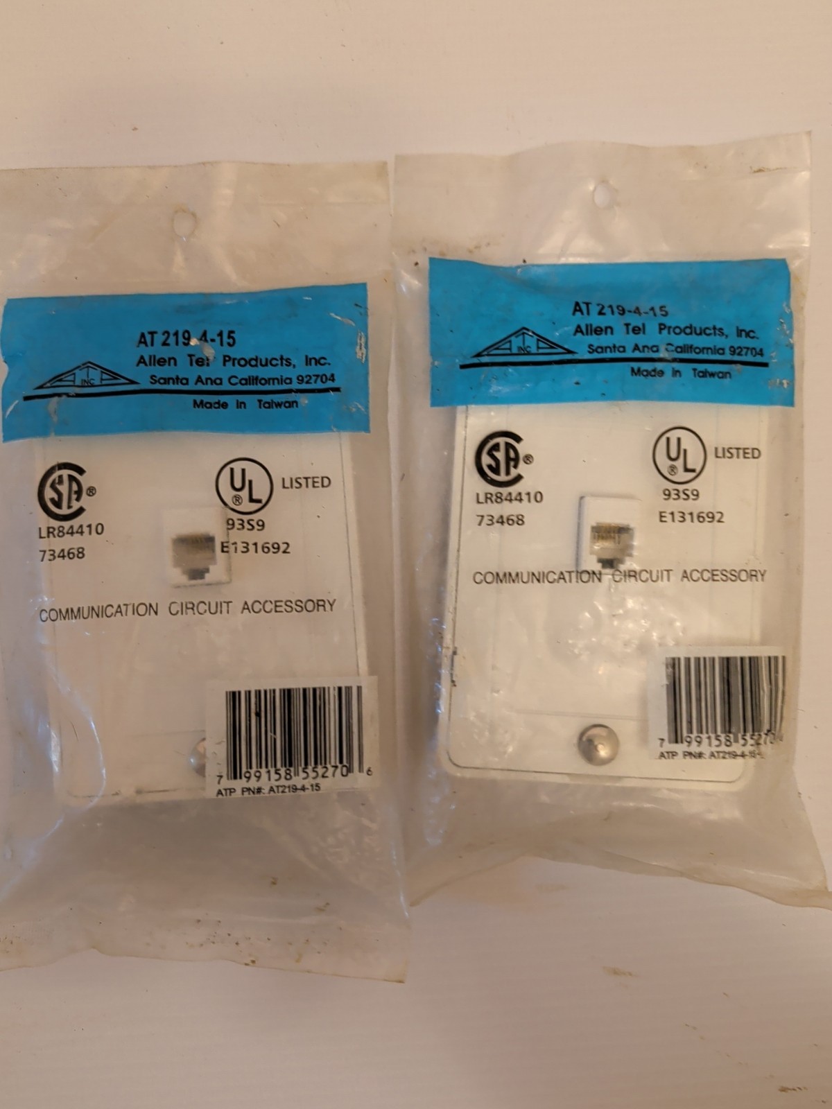 Pack Of 2 Allen Tel  AT219-4-15  Communication Circuit Accessory