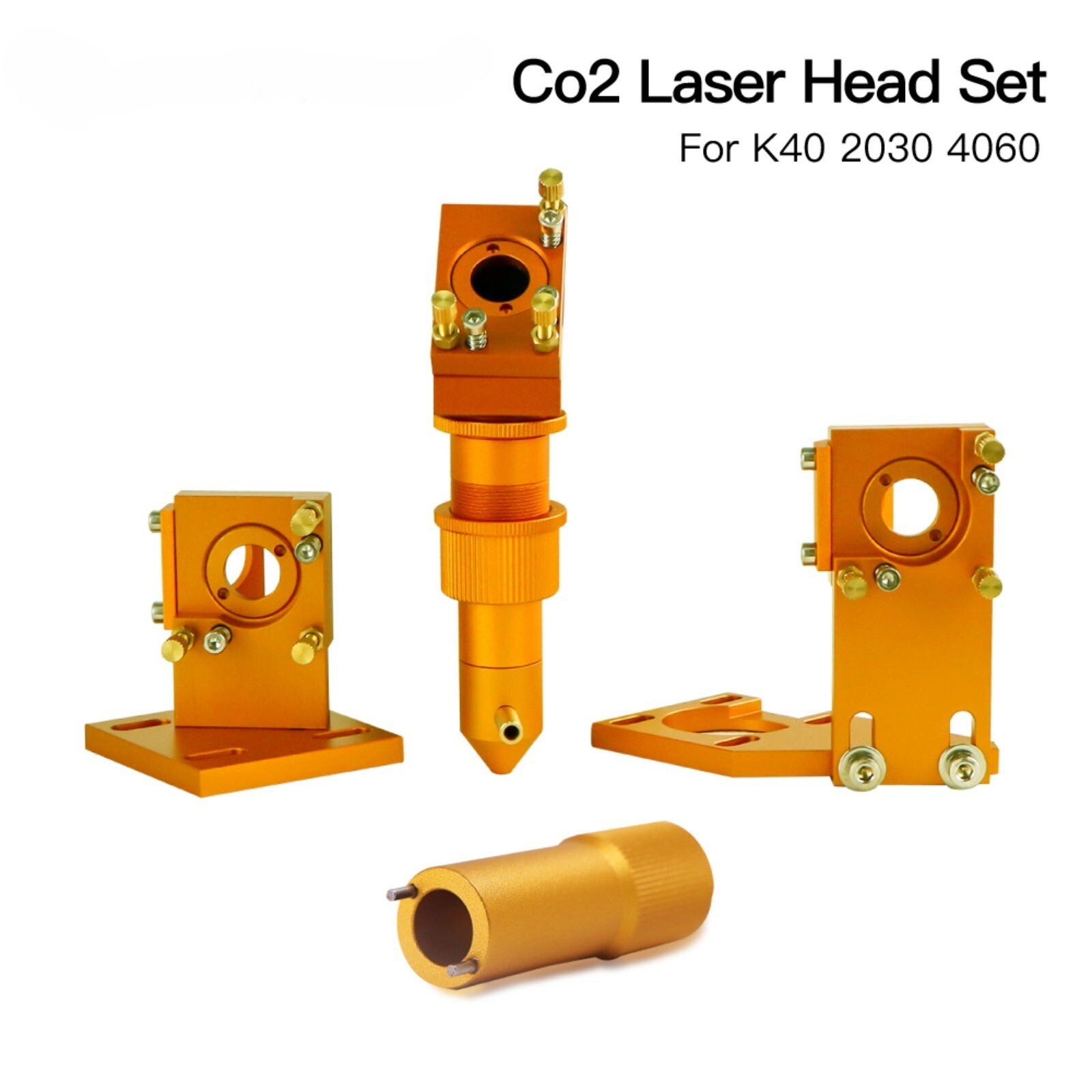 Gold CO2 Laser Head with Reflect Mirror Holder for K40 Laser Engraver Machine