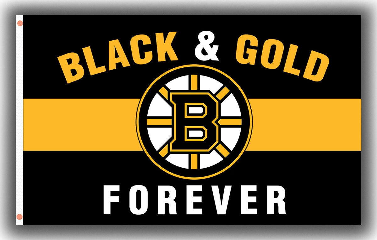 Boston Hockey Team Memorable Flag 90x150cm 3x5ft Bruins Black & Gold Best Banner
