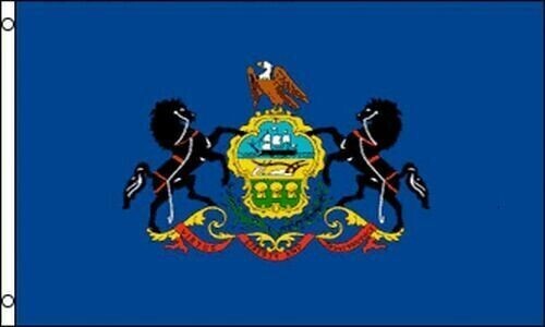 Pennsylvania State Flag 3x5 ft Metal Grommets Commonwealth PA Coat of Arms